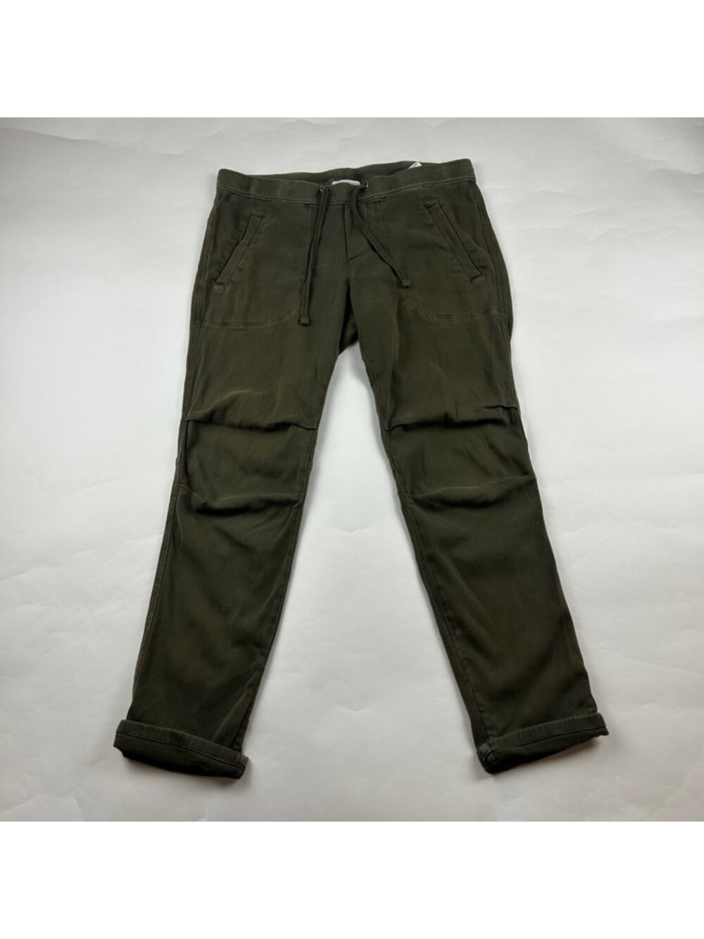 James Perse Dark Olive Low Rise Soft Drape Utility Pant US M
